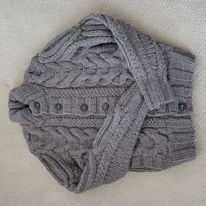 A&F Medium Hand Knit Cable Cardigan Sweater